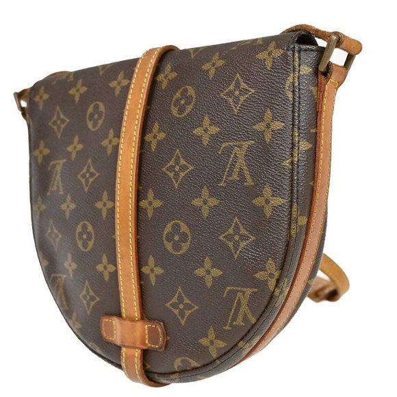 LOUIS VUITTON Chantilly MM Shoulder Bag Monogram Leather Brown M51233 30HB686 - Picture 3 of 16